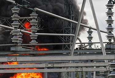 Substation fire