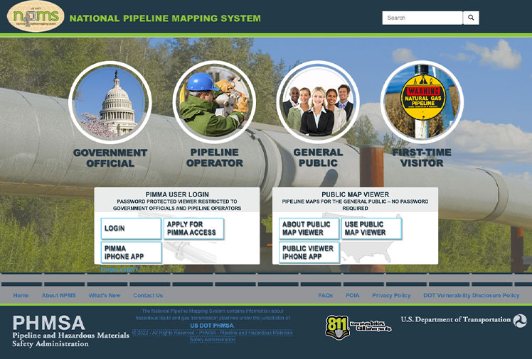 National Pipeline Mapping System